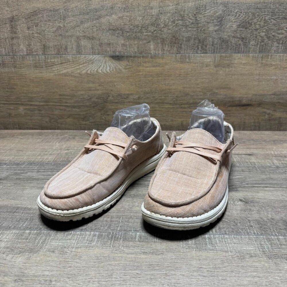 Hey Dude Wendy Sparkling Rose Cotton Slip On Shoes Women's Size 9